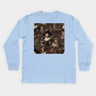 Rembrandt Paintings Mashup Kids Long Sleeve T-Shirt